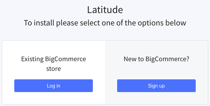 Latitude BigCommerce installation image