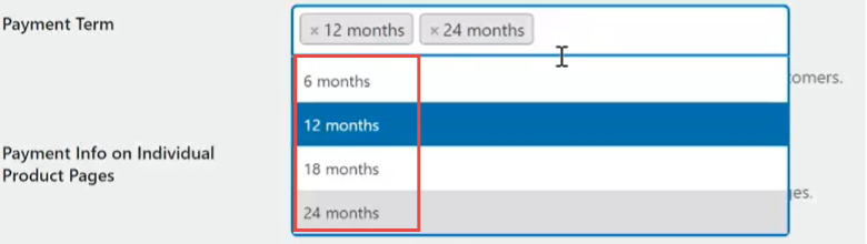 Latitude WooCommerce Payment Month image